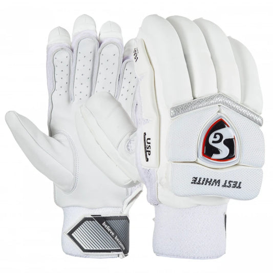 Test White - SG - Cricket Batting Gloves